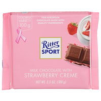 Ritter Sport Strawberry Creme Milk Chocolate - 3.5 Ounce
