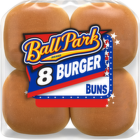 Ball Park White Burger Buns, , Kosher Hamburger Bag - 15 Ounce