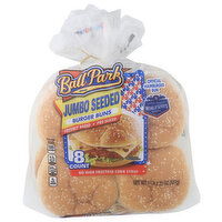 Ballpark Jumbo Seeded Burger Buns - 2.281 Ounce - 8 Count