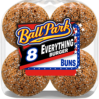 Ball Park Everything Burger Buns, , Each Pre-Sliced Hamburger Bag - 16 Ounce