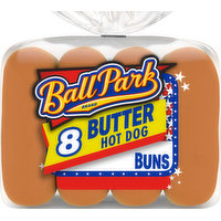 Ball Park Butter Hot Dog Buns, , Bag - 15 Ounce