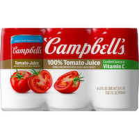 Campbell's 100% Tomato Juice, Can 6 Pack - 33 Fluid Ounce