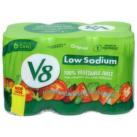 V8 Original Low Sodium Vegetable Juice - 5.5 Fluid Ounce - 6 Count