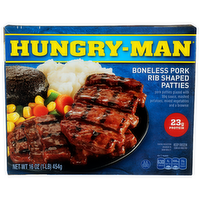 Hungry-Man Boneless Pork Rib Shaped Patties - 16 Ounce
