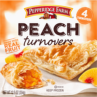 Pepperidge Farm Puff Pastry Peach Turnovers Pastries - 12.5 Ounce