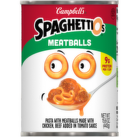 Campbell's Meatballs Spaghettios Canned Pasta With Meatballs, Can - 15.6 Ounce