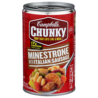 Campbell's Chunky Minestrone With Italian Sausage Soup - 18.8 Ounce