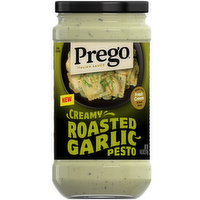 Prego Creamy Roasted Garlic Pesto Pasta Sauce, Jar - 14.5 Ounce