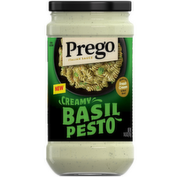 Prego Creamy Basil Pesto Pasta Sauce, Jar - 14.5 Ounce