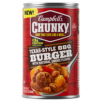 Campbell's Campbell’s Chunky Soup, Texas-Style BBQ Burger With Natural Smoke Flavor, Can - 18.8 Ounce