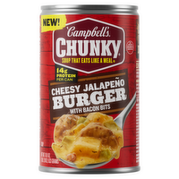 Campbell's Campbell’s Chunky Soup, Cheesy Jalapeño Burger With Bacon Bits, Can - 18.8 Ounce