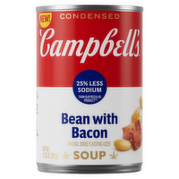 Campbell's Campbell’s Condensed Lower Sodium Bean With Bacon Soup, Natural Smoke Flavoring Added, Can - 11.25 Ounce
