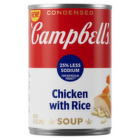 Campbell's Campbell’s Condensed 25% Less Sodium Chicken And Rice Soup, Can - 10.5 Ounce