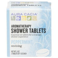 AURA CACIA Reviving Peppermint Aromatherapy Shower Tablets - 3 Ounce