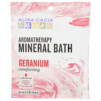 Aura Cacia Geranium Aromatherapy Mineral Bath - 2.5 Ounce