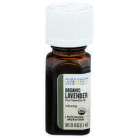 Aura Cacia Organic Essential Oil Lavender - 0.25 Fluid Ounce