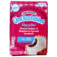 Smucker's Sandwich, Peanut Butter & Raspberry Spread - 2 Ounce - 4 Count