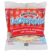 Smucker's Peanut Butter And Strawberry Sandwich Smucker Uncrustables - 2 Ounce