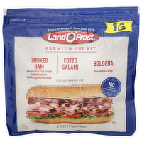 Land O'frost Smoked Ham, Cotto Salami, Bologna Premium Sub Kit - 20 Ounce