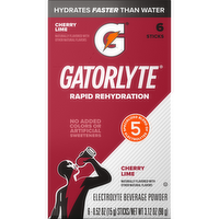 Gatorade Gatorlyte Electrolyte Beverage Powder Cherry Lime - 3.12 Fluid Ounce - 1 Count