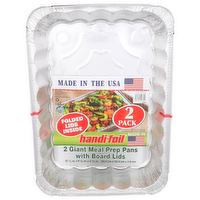 Handi-Foil Giant Meal Prep Pans With Board Lids - 2 Count
