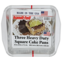 Handi-Foil Heavy Duty Square Cake Pans - 3 Count