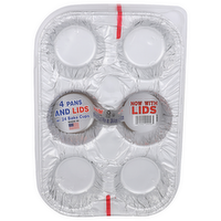 Handi-Foil Pans And Lids Cook-N-Carry - 4 Count