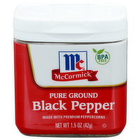 Mccormick Black Pepper Pure Ground Seasoning - 1.5 Ounce