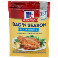 Mccormick Bag'n Season Pork Chops Cooking Bag & Seasoning Mix - 1.06 Ounce