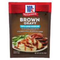 Mccormick Brown Gravy 30% Less Sodium Mix - 0.87 Ounce