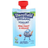 Stonyfield Organic Blueberry Apple Carrot Kids Yogurt Pouch Whole Milk - 3.5 Ounce