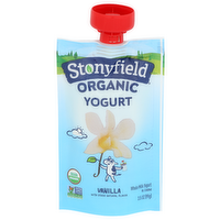 Stonyfield Organic Vanilla Kids Yogurt Pouch Whole Milk - 3.5 Ounce