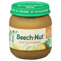 Beech-Nut Stage 2 Baby Food, Pear & Pineapple, Jar - 4 Ounce