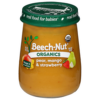 Beech-Nut Organics Baby Food Puree, Pear Mango & Strawberry, Jar - 4 Ounce