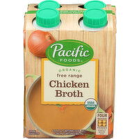 Pacific Foods Broth Free Range Chicken - 8 Fluid Ounce - 4 Count