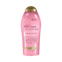 Ogx Sensitive+ Rose Water & Pink Sea Salt Body Scrub - 577 ml
