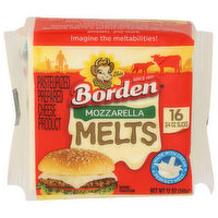 BORDEN Grilled Cheese Melts – Mozzarella - 0.75 Ounce - 16 Count