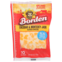 Borden Cheddar & Monterey Jack Sliced Cheese - 0.6 Ounce - 10 Count