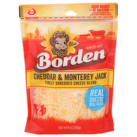 Elsie Borden Cheddar & Monterey Jack Finely Shredded Cheese Blend - 8 Ounce