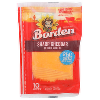 Borden Sharp Cheddar Sliced Cheese - 0.6 Ounce - 10 Count
