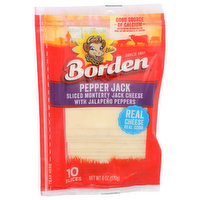 Elsie Borden Pepper Jack Jalapeno Peppers Sliced Monterey Cheese - 0.6 Ounce - 10 Count