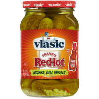 Vlasic Frank's Redhot Original Cayenne Pepper Sauce Flavored Kosher Dill Whole Pickles - 16 Fluid Ounce