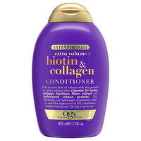 Ogx Conditioner, Extra Strength, Extra Volume + Biotin & Collagen - 13 Fluid ounce 