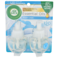 Air Wick Fresh Linen Scented Oil - 0.67 Fluid Ounce - 2 Count
