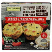 Greenfield Spinach & Red Pepper Egg Bites - 2 Ounce - 4 Count