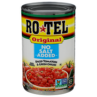 Ro-Tel No Salt Added Original Diced Tomatoes & Green Chilies - 10 Ounce