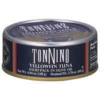 Tonnino Tuna, Yellowfin, Solid Pack in Olive Oil