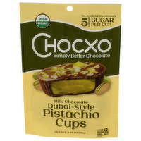 Chocxo Chocolate, Pistachio Chocolate Cup - 3.45 Ounce
