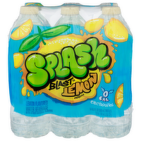 Splash Blast Lemon Flavor Flavored Water Beverage - 16.9 Fluid Ounce - 6 Count