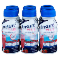 Ensure Plus Strawberry Nutrition Shake - 8 Fluid Ounce - 6 Count